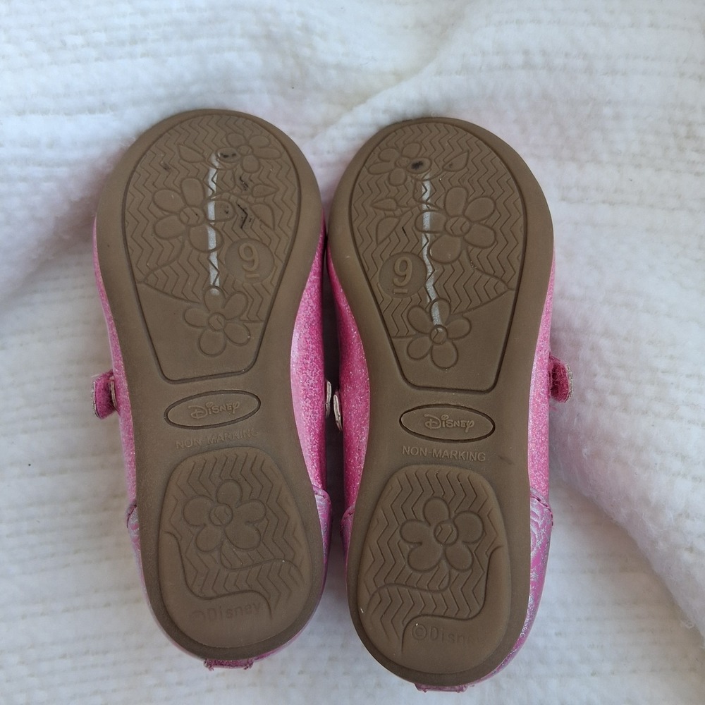 Vtg Y2K Disney Princess Baby Toddler Glitter Shoes 9 Pink Sparkly Boutique - Picture 6 of 6